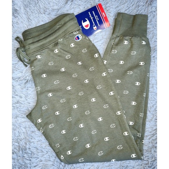 NWT Champion Women's Lounge Sleep Jogger Leggings, Olive Green, Size: Large - Picture 4 of 7